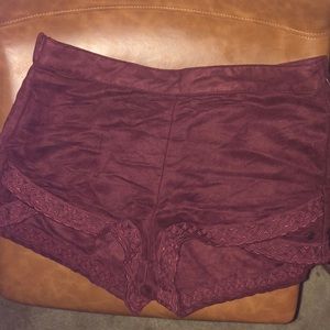 Roxy soft lace details shorts size large NWT